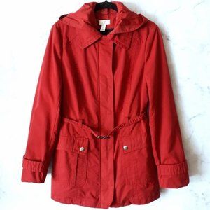 Loft Cotton Blend Hooded Jacket Removable Liner M